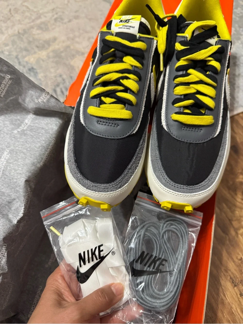 Nike LDWaffle / SU Box Label - Black & Bright Citron